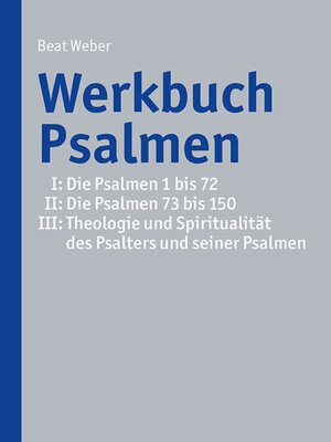 cover image of Werkbuch Psalmen